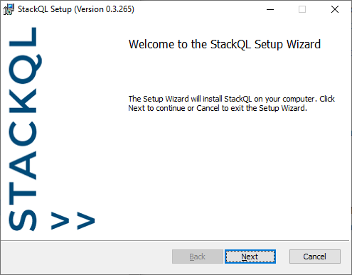StackQL Windows msi Installer