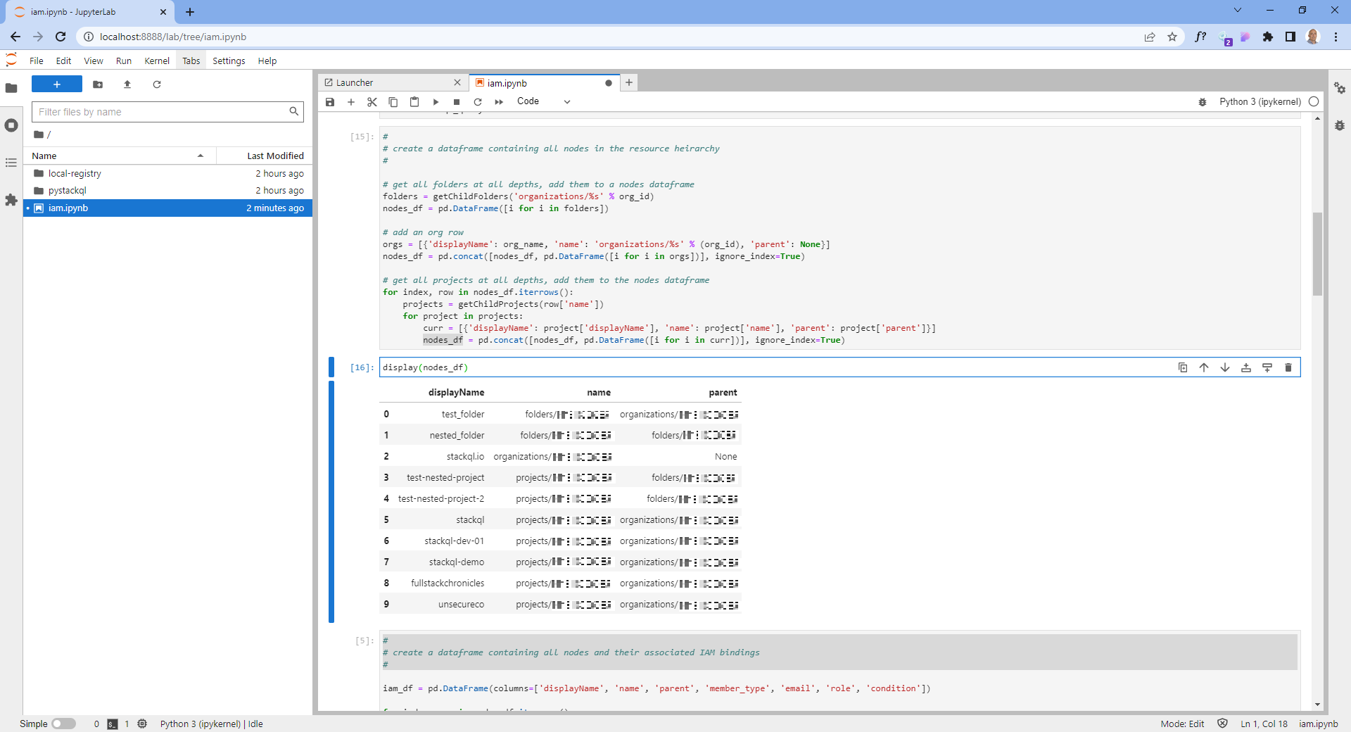 Analyzing IAM in the GCP Resource Hierarchy StackQL